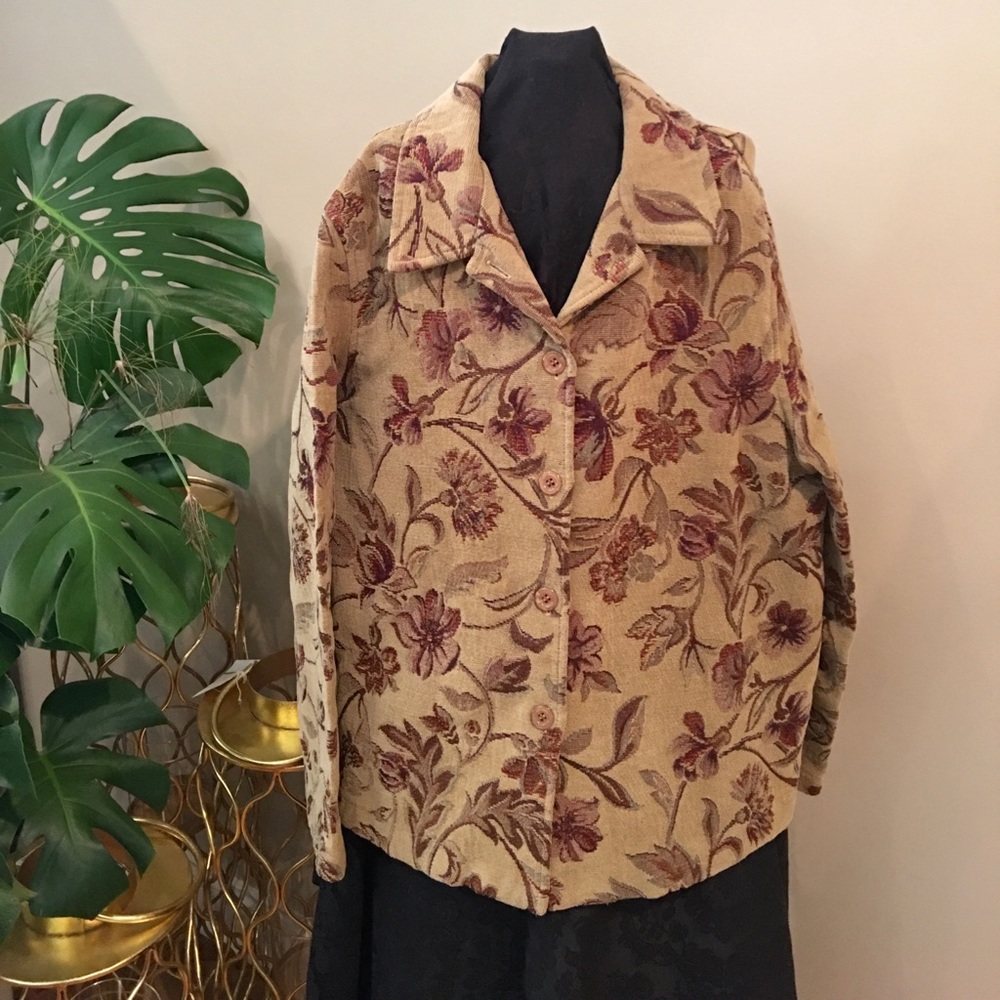Floral Jacquard Jacket, Floral Jacquard Coat